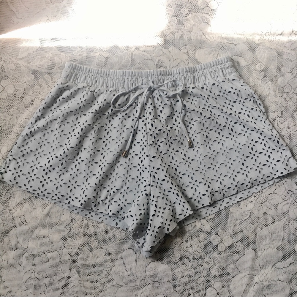 Forever 21 Floral Laser Cut Shorts